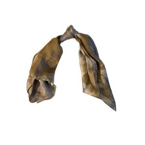 LAUREN Ralph Lauren Tan Grey Silk Scarf
